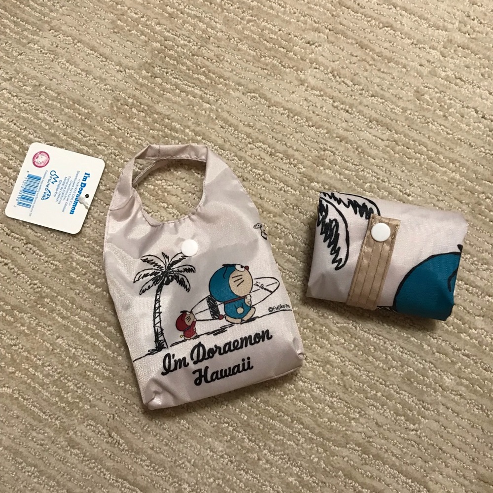 Doraemon Hawaii foldable eco bag - Picture 3 of 6